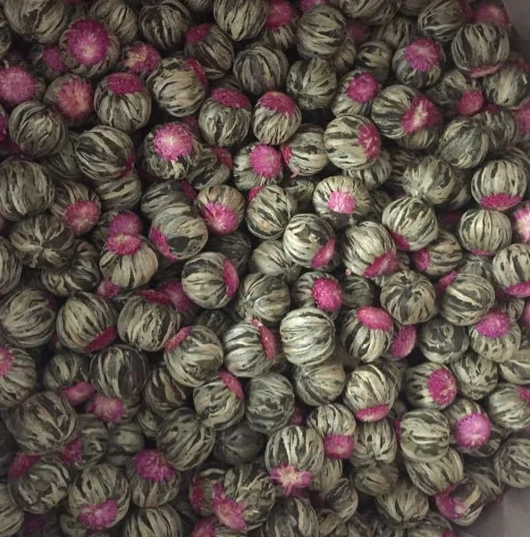 Оптовая продажа круглые шарики чай изготовленный из цветка и зеленого чая объемный набор листовой чайный шарик для продажи