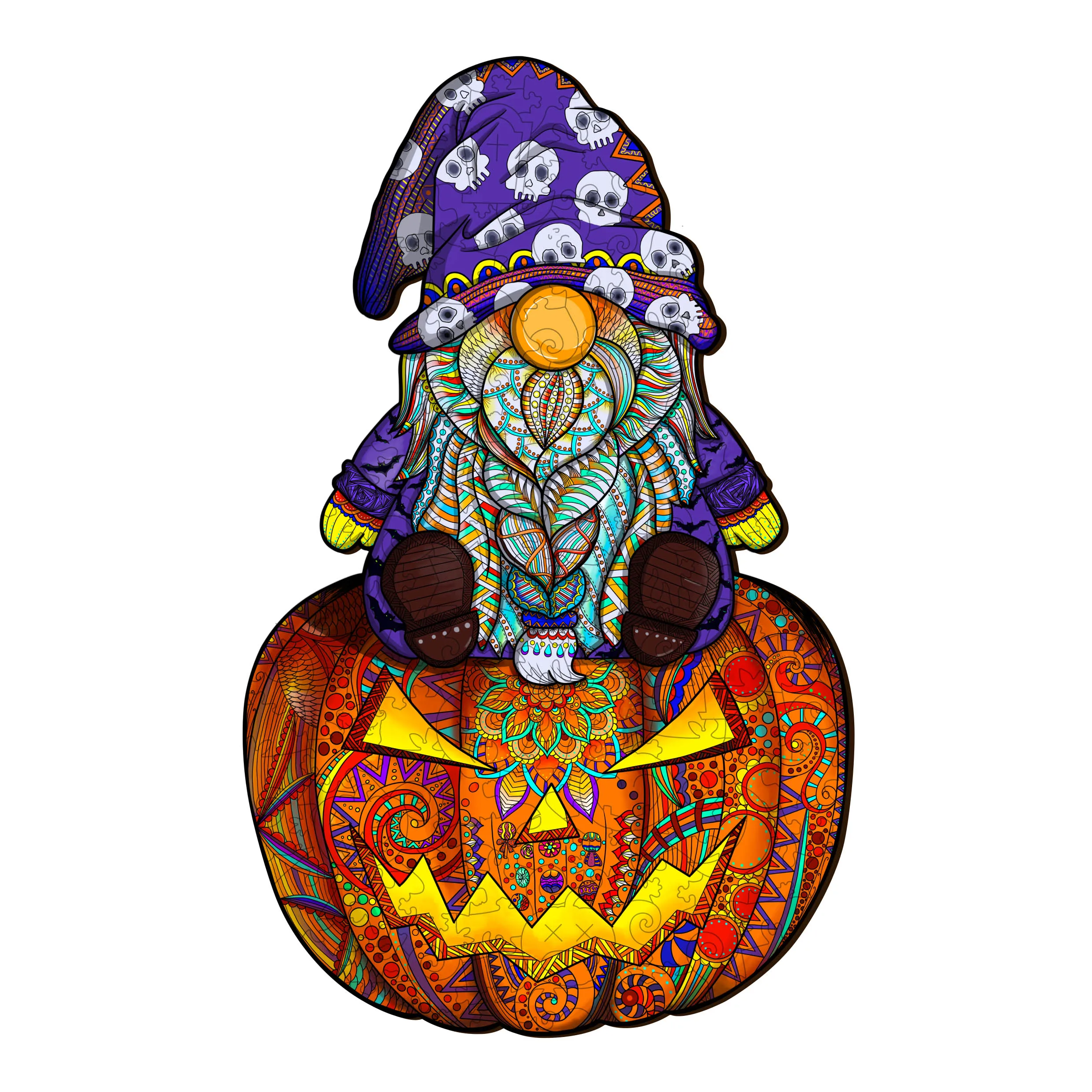 WOODBESTS HALLOWEEN GOBLIN puzzle game custom adult Halloween decor jigsaw wooden 3d puzzle