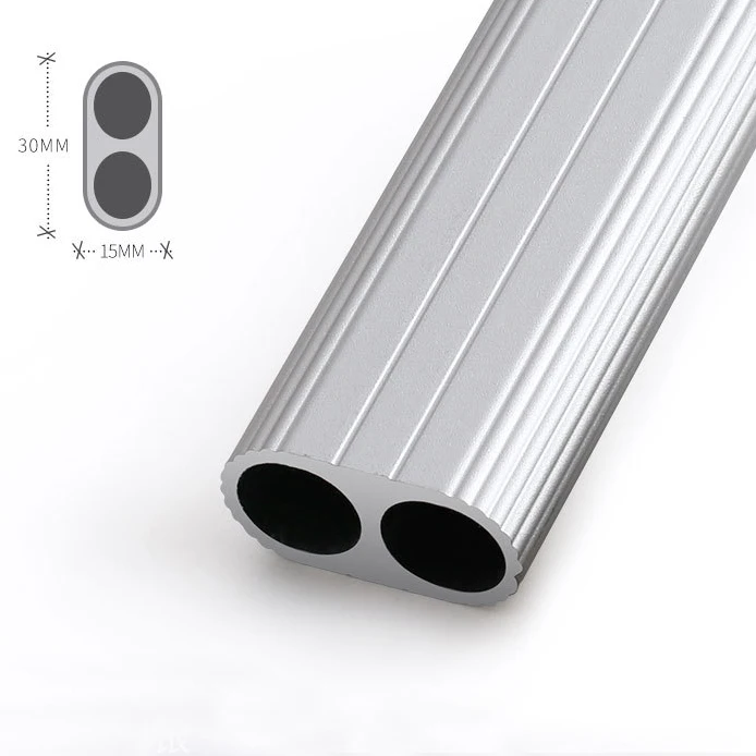 Oval Wardrobe Tube Wardrobe Hanger Pole Hanging Rod Closet Rod With End Supports Aluminum Furniture Wardrobe Closet