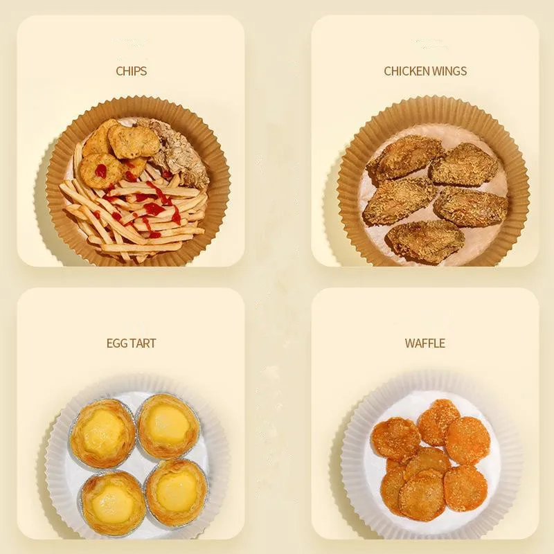 Air Fryer Disposable Paper Liner Non Stick Round Baking and Parchment Paper Sheets  for Baking Roasting Microwave
