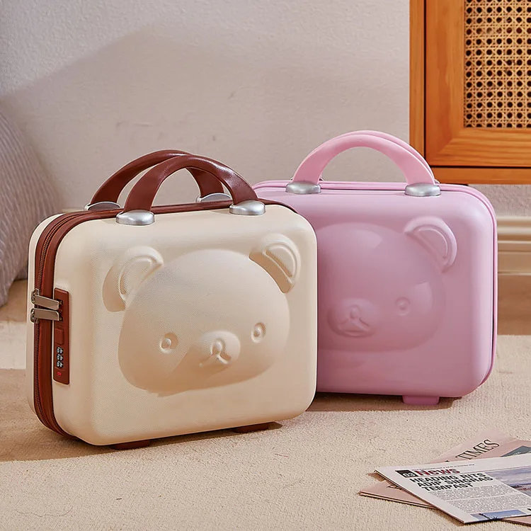 Fashion Makeup Bag Cartoon Travel Portable Fashion Suitcase Cute Hard Shell Password Box Souvenir zipper Cosmetic Case