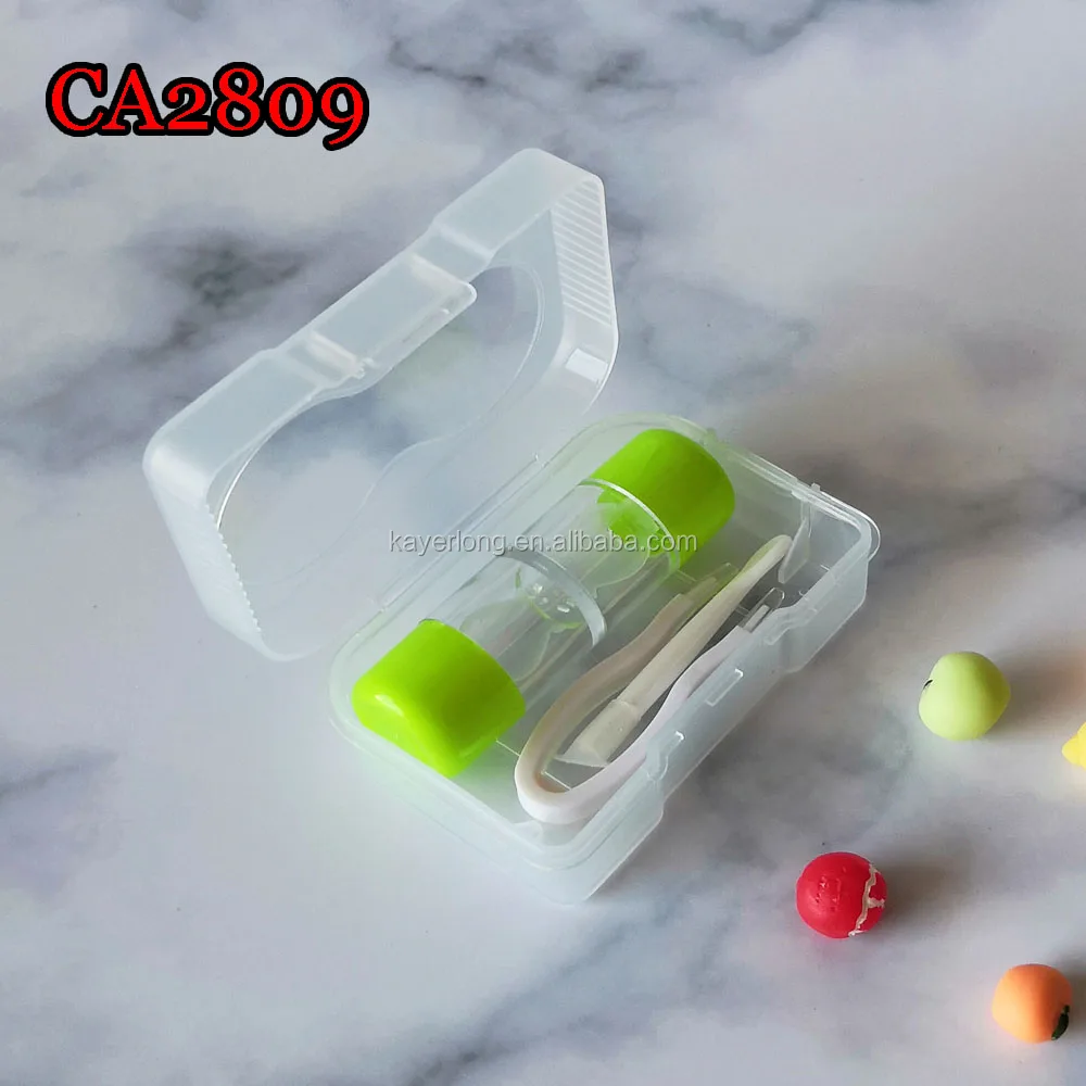 contact lens case, hard and soft lens tube style pp cartoon travel box CA2809