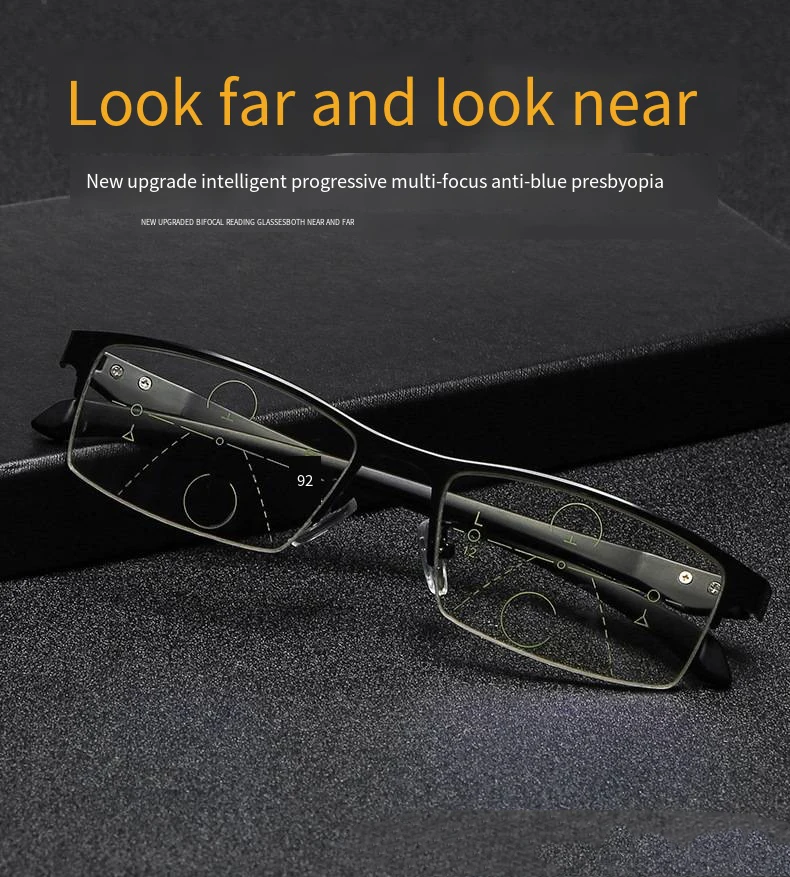 2024 New Arrival Designer TR90 Raw Material Photochromic Reading Men Glasses Frames for Eye Glasses