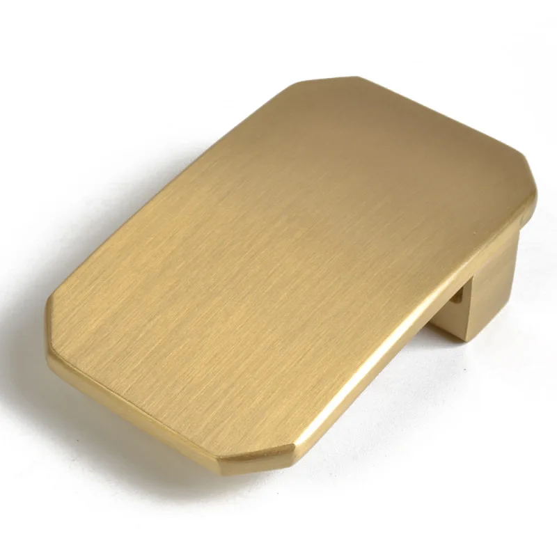 Belt manufacturer inner width 40mm solid brass customized western screw blank name plate belt buckle for men