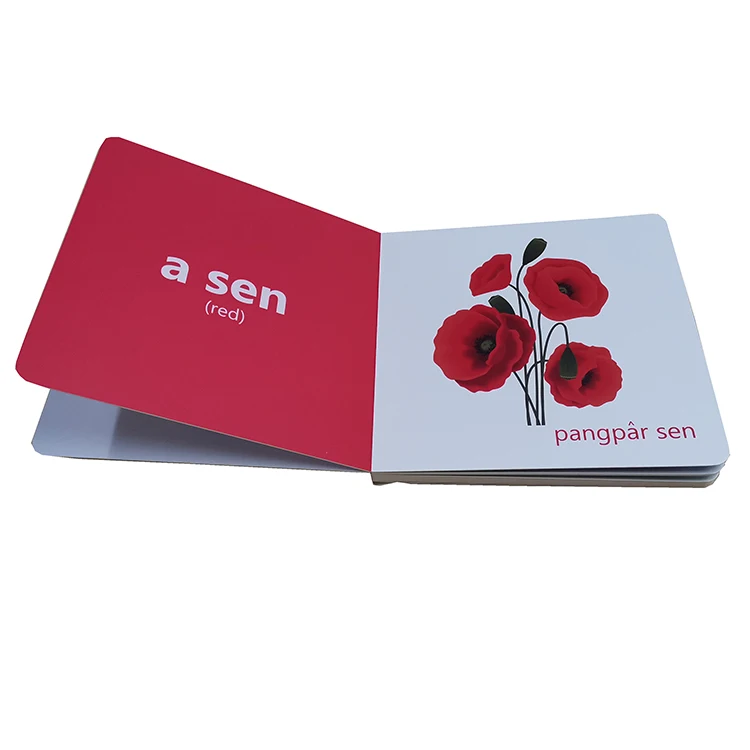 Custom Design CMYK Printing Baby Story Cardboard Book Language Early Learning