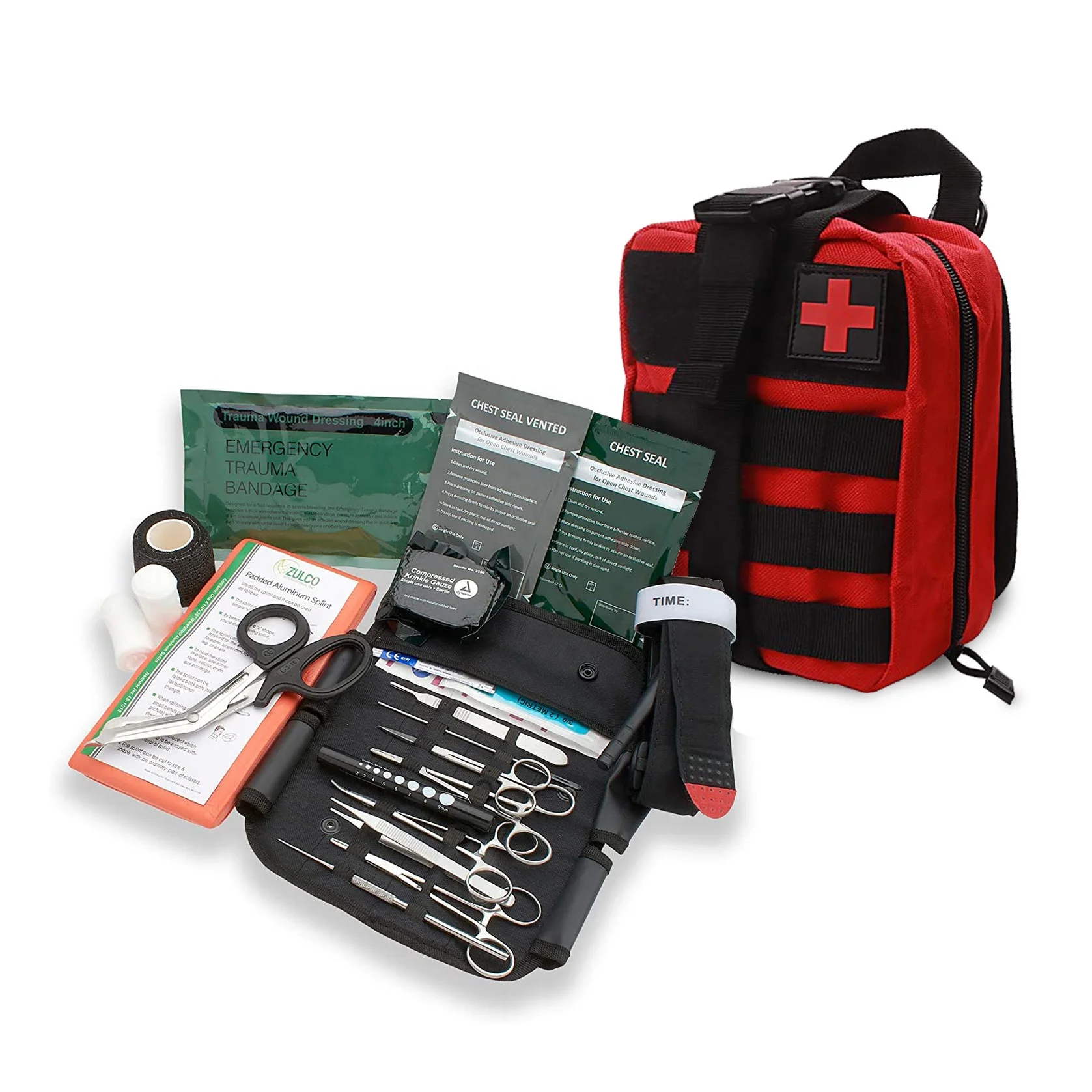 Factory IFAK MOLLE Pouch with Stop The Bleed Kit First Aid Combat Survival Kit Outdoors