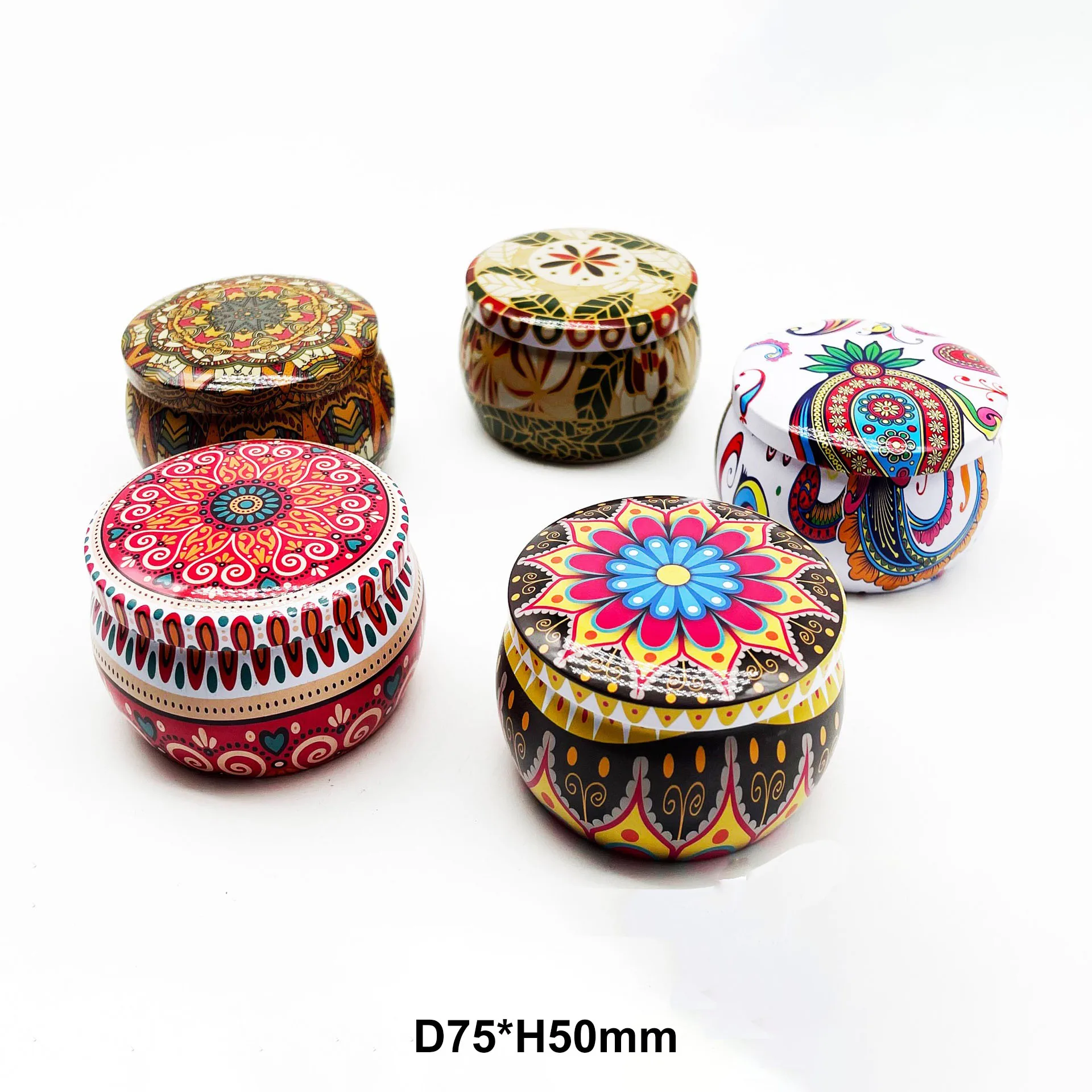 70ml 2.5oz 62*42mm 70*50mm 3.5oz takeout tin round smell proof food tea coffee spice candle container