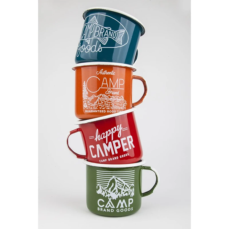 350ml 500ml colorful sublimation 12oz 10oz camping guaranteed quality enamel camp mug for coffee