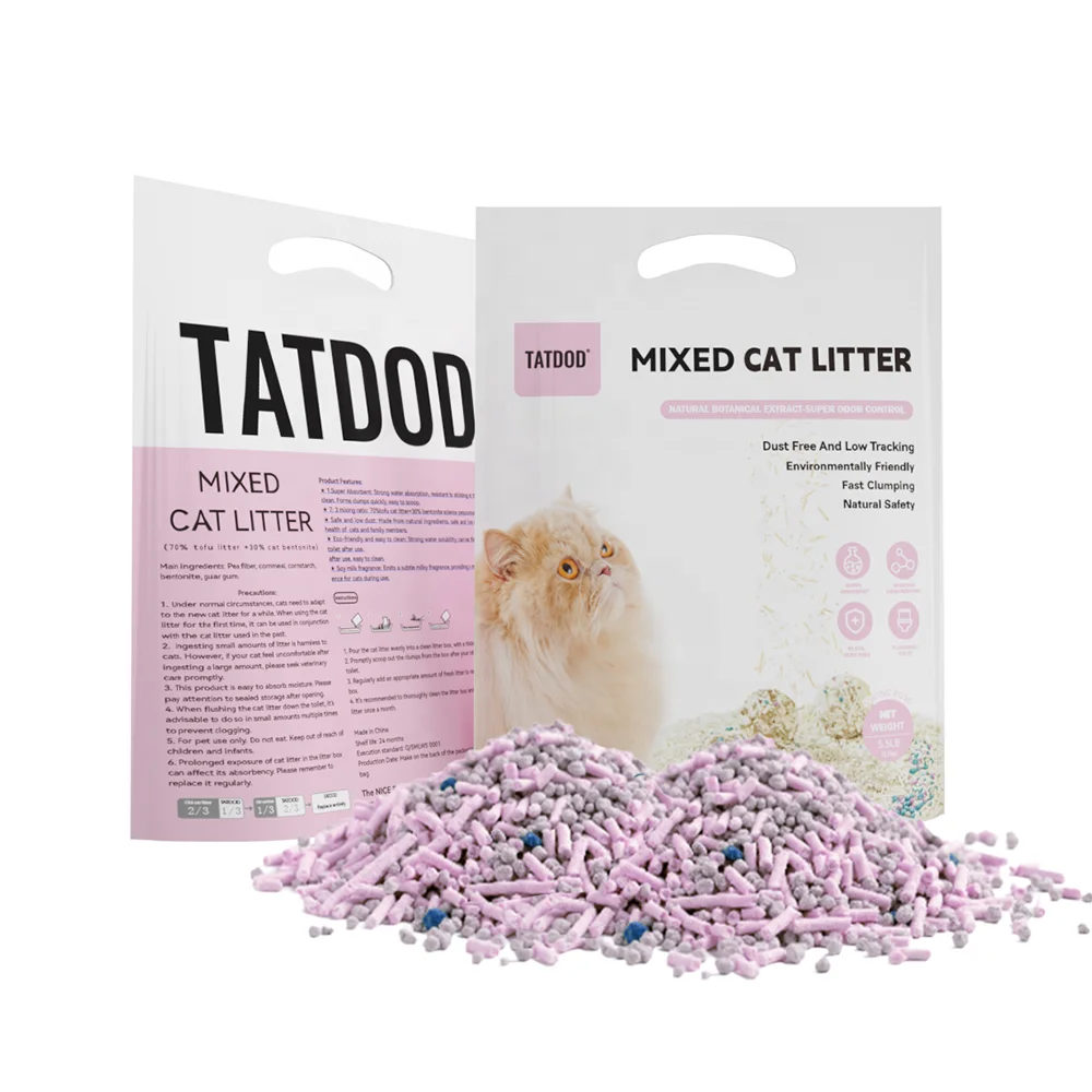 Factory Selling 2.5kg 1.5mm Rose Fragrance Cat Litter Tofu Not Easy To Scatter Flushable Toilet  Tofu Cat Litter