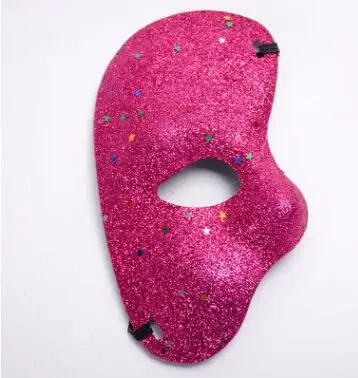 New Birthday Party Opera Mask Plastic Glitter Half Mask for Christmas Wedding Decor Prop Supplies Cosplay Accessories 14 Colors
