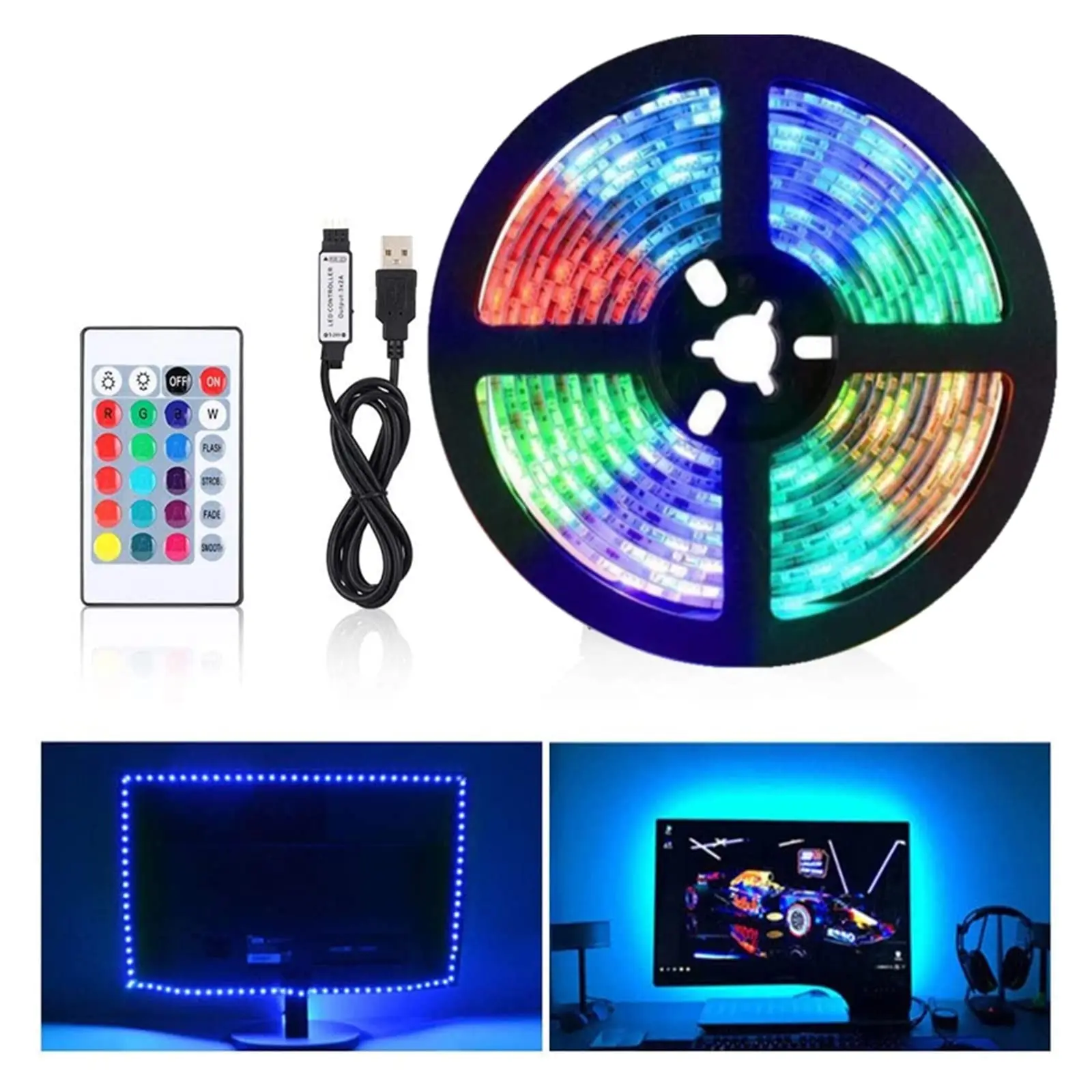 LED Controller 24 Keys LED Infrared Controller Infrared Remote Dimmer DC5V Suitable For RGB  5050 LED Light Strip
