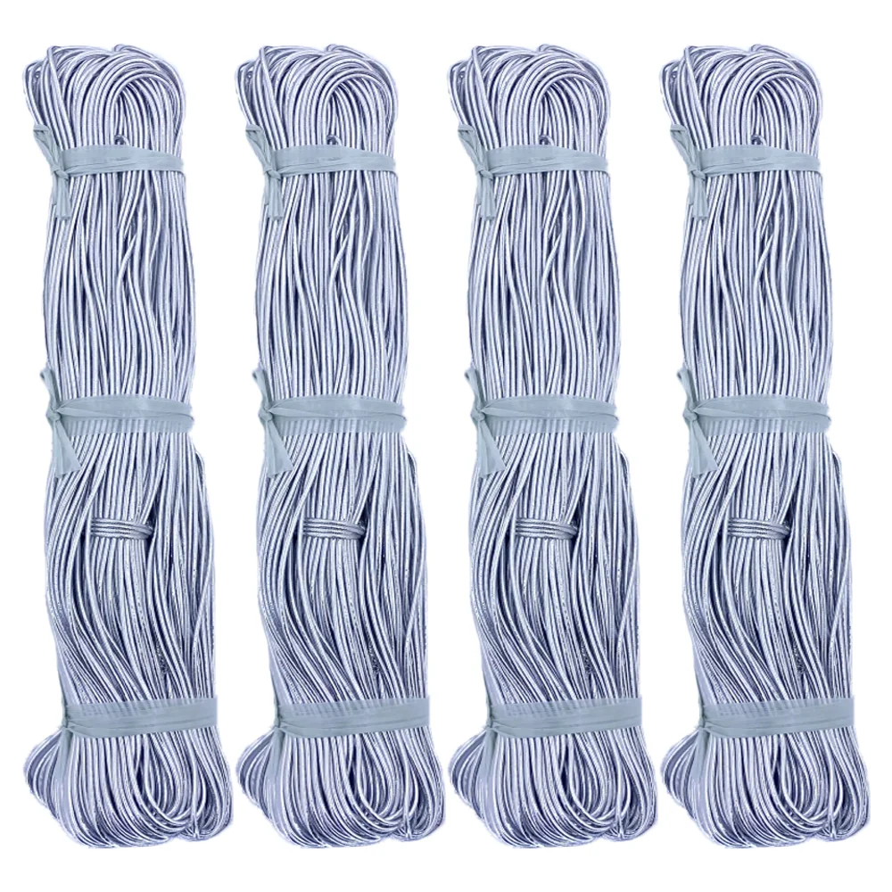 1.5mm  2.0mm 2.5mm Elastic Ropes For Packing Tag Gift Decoration Garment Polyester Stretch Round Cord Wrapped Elastic Drawstring