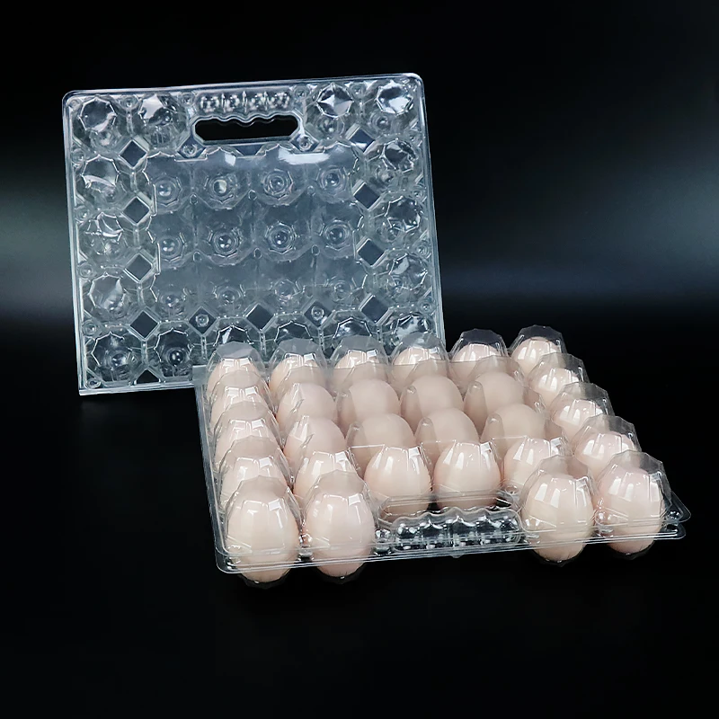 wholesale empty transparent disposable blister plastic packaging egg tray