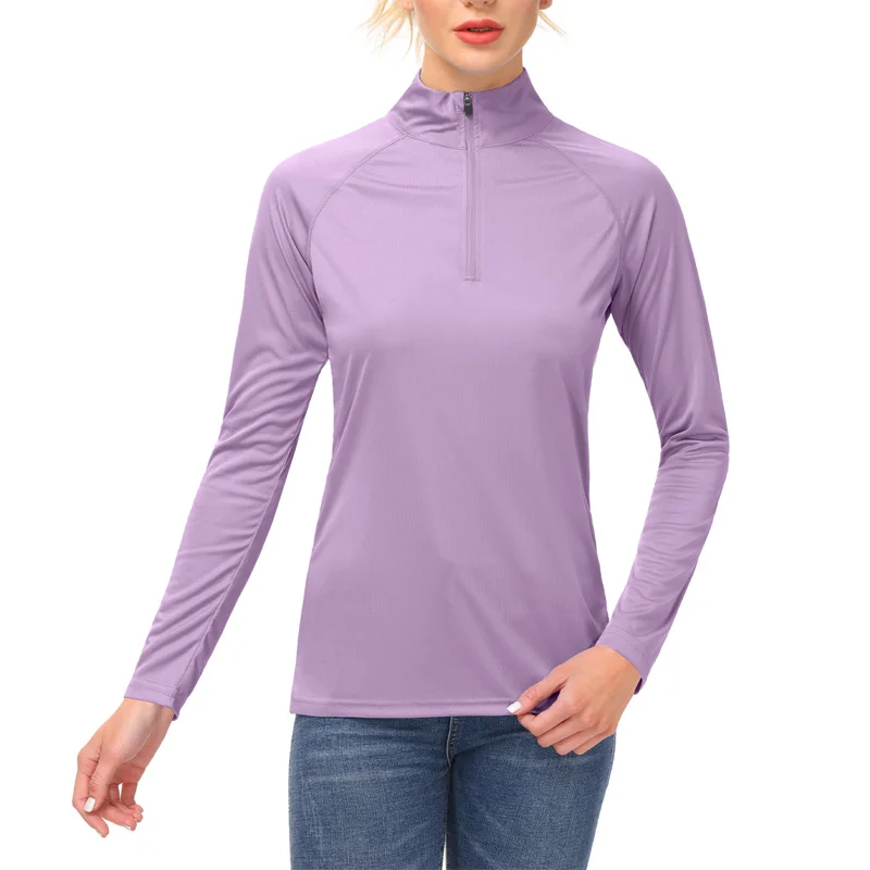 Женские 50, купальный костюм с защитой от ультрафиолета, большие размеры, Спорт на открытом воздухе со стоячим воротником с длинным рукавом палец кнопка УФ футболка одежда с защитой от солнца для девочек