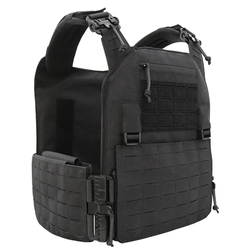 GAF Lightweight Webbing Molle Chaleco Tactico 1000D Nylon Black Tactical Vest Plate Carrier