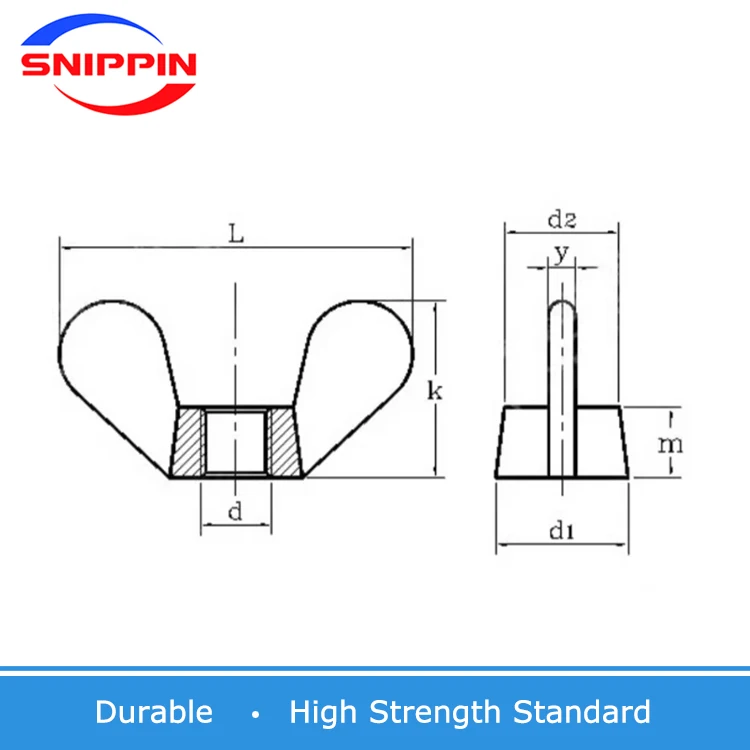 Black White Nylon Wing Nut M2 M2.5 M3 M4 M5 M6 M8 M10 M12 M14 M16 M18 M20 Butterfly Nut Ngot Plastic Insulation Thumb Nuts