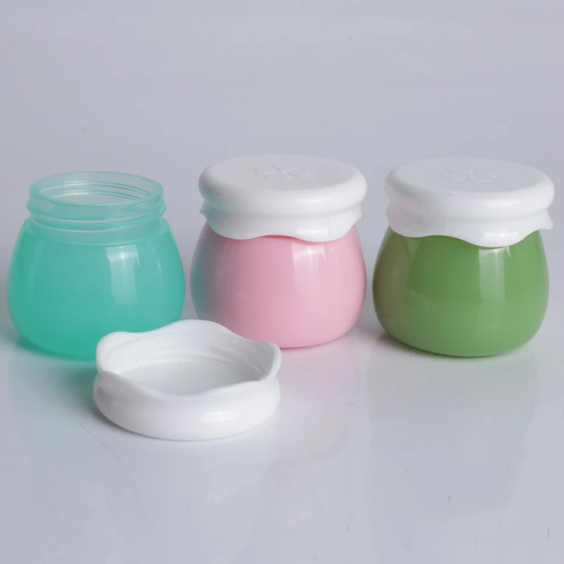 luxury 10g white pink blue cosmetic face lotion pp plastic jar Wholesale Empty Cosmetic Container Small cream Jar in store