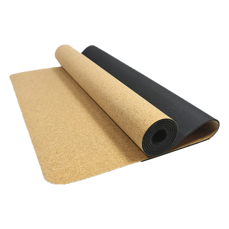 High Density Deluxe Non Slip Wholesale  Cork Yoga block Mat Exercise Pilates and Yoga Mat