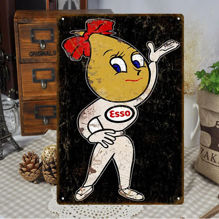 Custom vintage motor oil gasoline metal sign advertising wall poster bar pub garage man cave wall decor retro tin signs