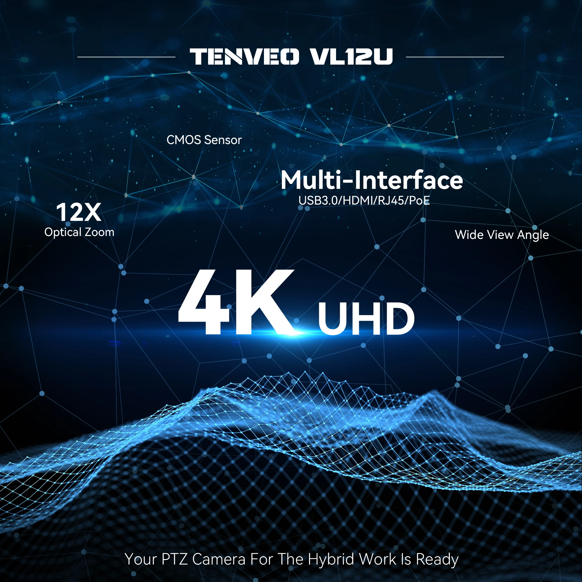 video conference system TEVO-VL12U(2pcs)+KB200PRO 12x zoom USB3.0 /HDMI/RJ45 joystick controller for ptz camera
