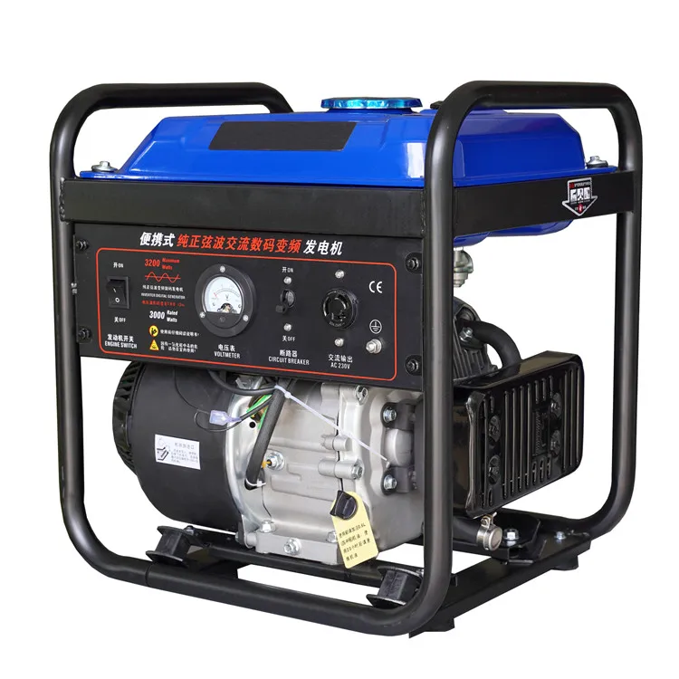 Китайский завод, бензиновый двигатель 3 кВт, портативный бензиновый генератор с натяжным стартом