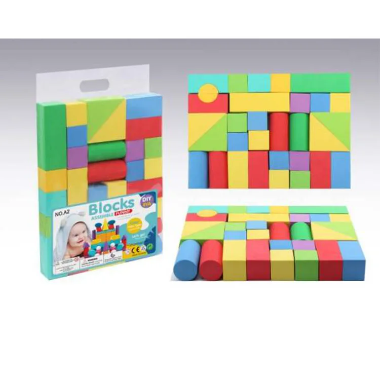 Wholesale Safe and Eco-friendly DIY Toy Foam Building Blocks Xxl for Kids Toys Foam Bricks Set Life Soxe EVA 32 Pieces 30 Unisex