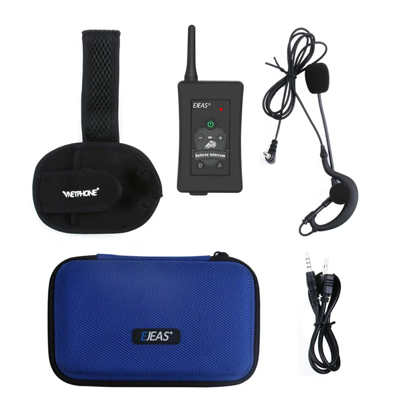 Vnetphone FBIM Full Duplex Football Referee Bluetooth Intercom Headset 1200M Waterproof