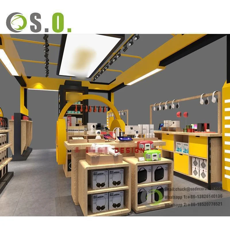 Custom Tempered Glass Cell Phone Shop Design Mall Kiosk Showcase Customized Mobile Phone Repair Kiosk for Shopping Mall Sale