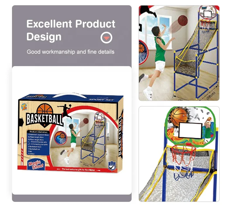 Play sport hoop toy basketball shooting machine for children