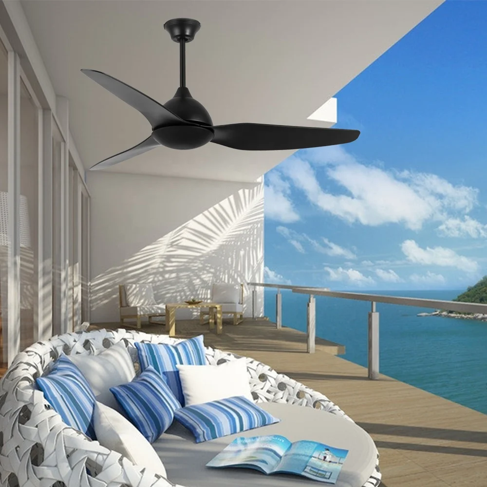 new 220V 110V waterproof IP44 electric ceiling fan with remote control outdoor for