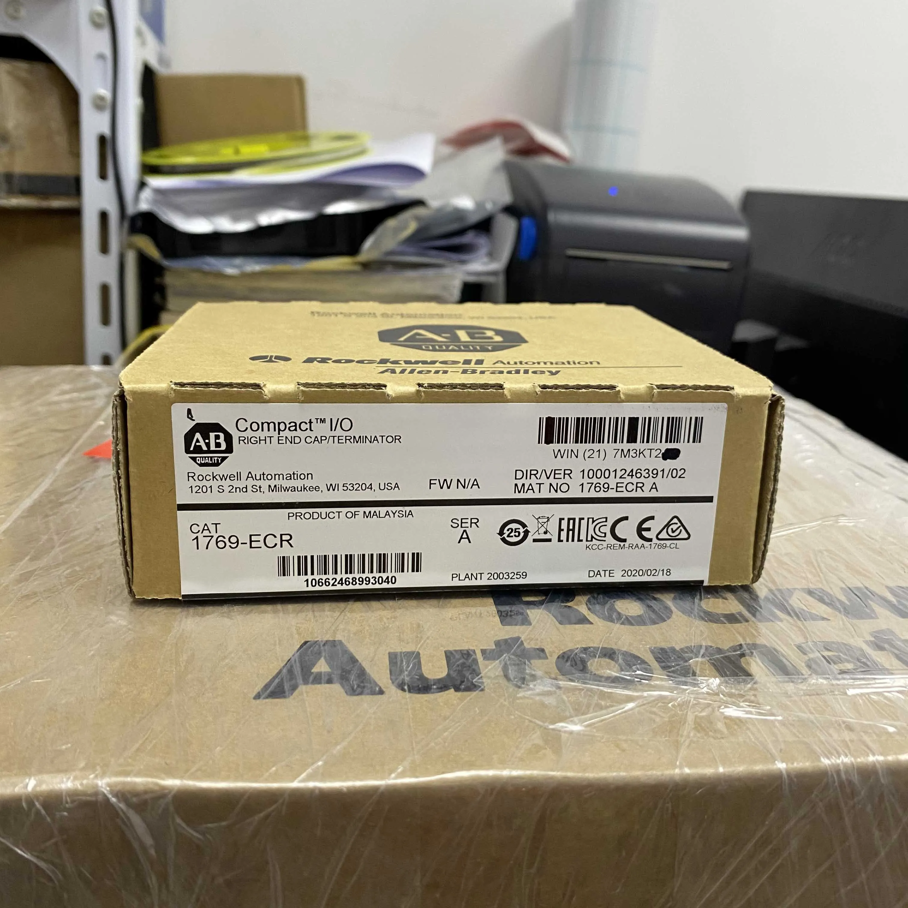 Allen-Bradley 1769-ECR Compact logix правосторонний/Терминатор шина сила тока 5 мА постоянный ток В PLC