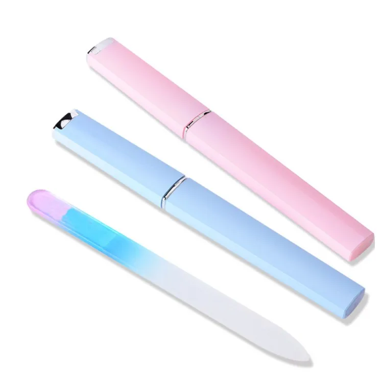 Professional hot selling manicure glass file crystal nail file with case