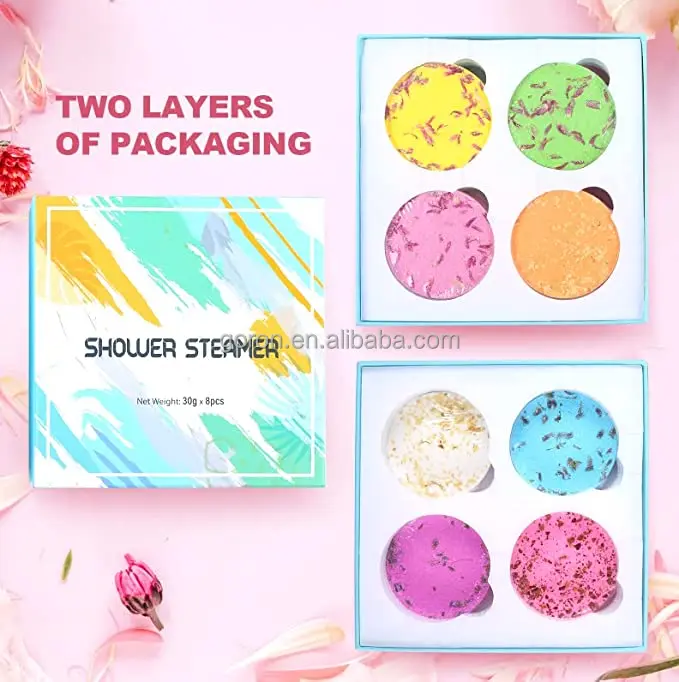 2022 hot selling private label handmade natural vegan organic factory OEM shower steamers bath bomb