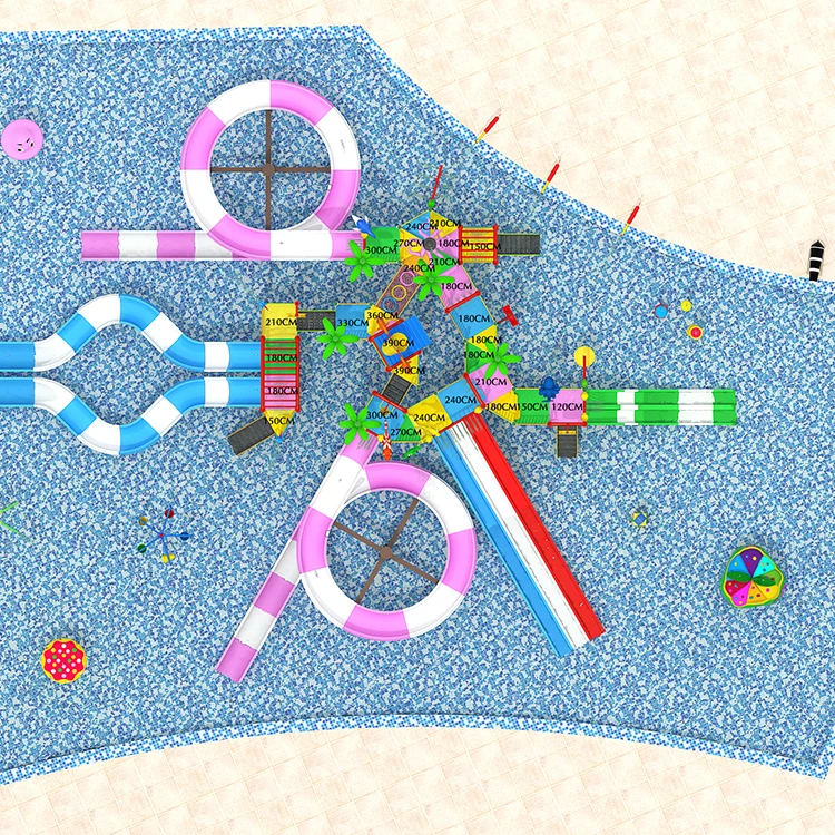 Kids Playground toy games Fiberglass slip and slide Plastic aqua park equipment water park
