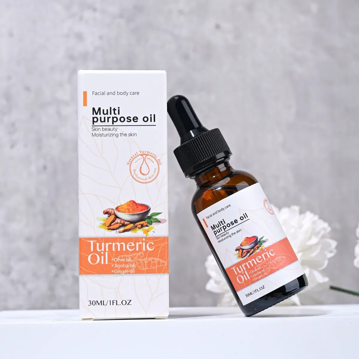 HANLINGER Private Label 30 мл многоцелевое масло для борьбы с сухой кожей даже цвета кожи здоровое куркумы ухода за лицом и телом