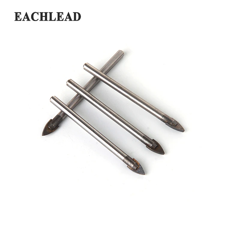 
High Quality Round Shank Triangle Head Shape Painted Spraying Glass Drill Bit For Tile 