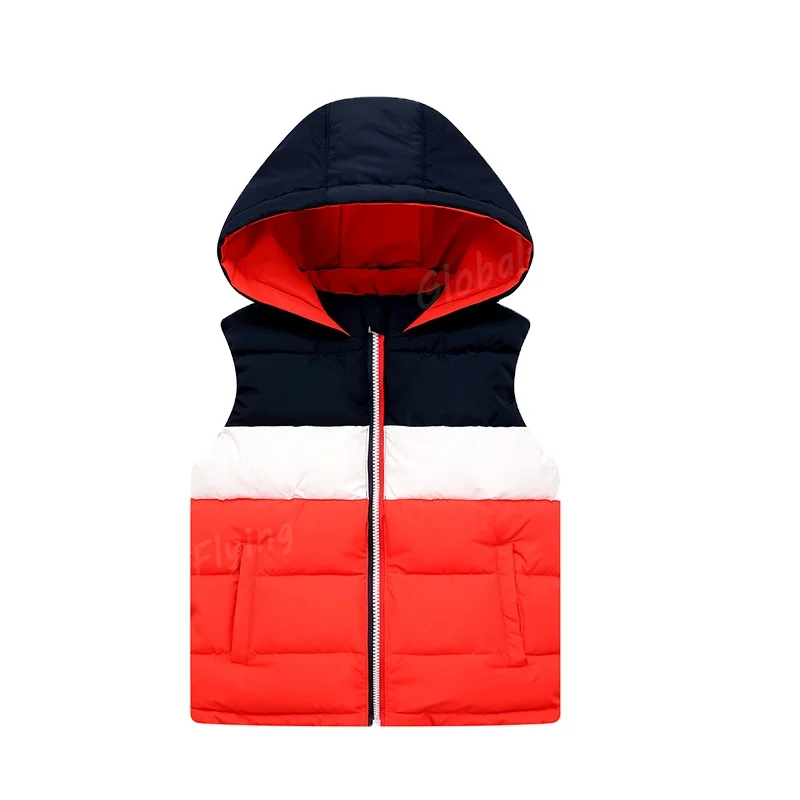 
Baby vest down jacket outdoor coat Printed letters cotton collar baby vest 