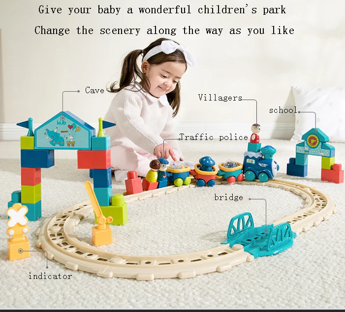 New Railway toys Animal car Park Set  and best orbital train paradise toy