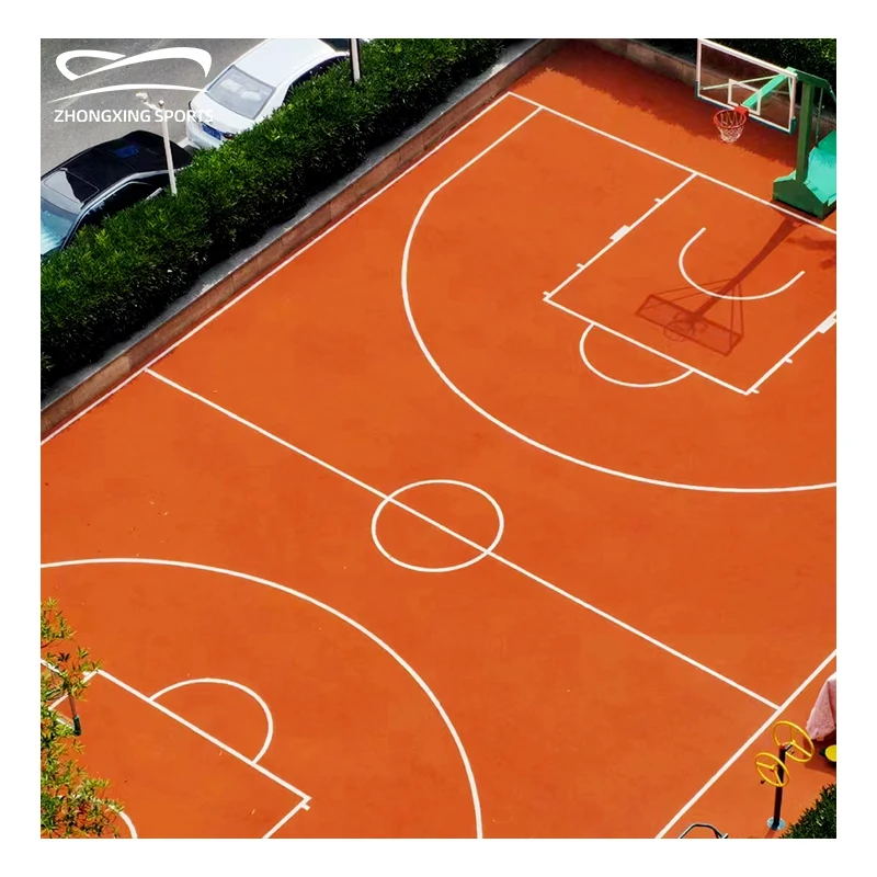 Spu Liquid Rubber Flooring Synthetic Flexible Pu For Outdoor Sports Field Basketball Court Silicon Pu Flooring Paint Material