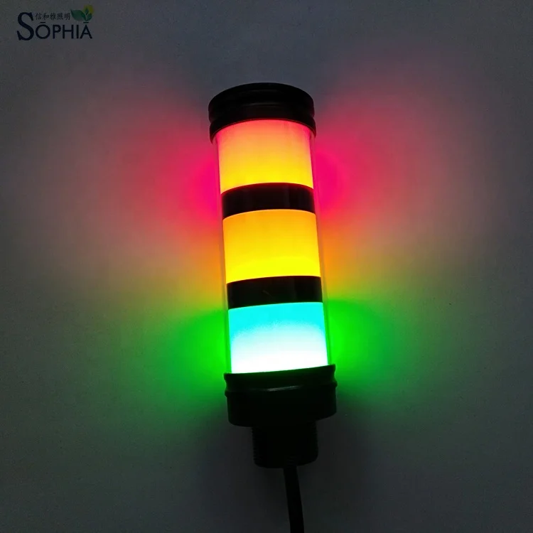 Красный, янтарный, зеленый TL50 50 мм 12 В светодиодная сигнальная башня огни с M12 QD быстрое отключение