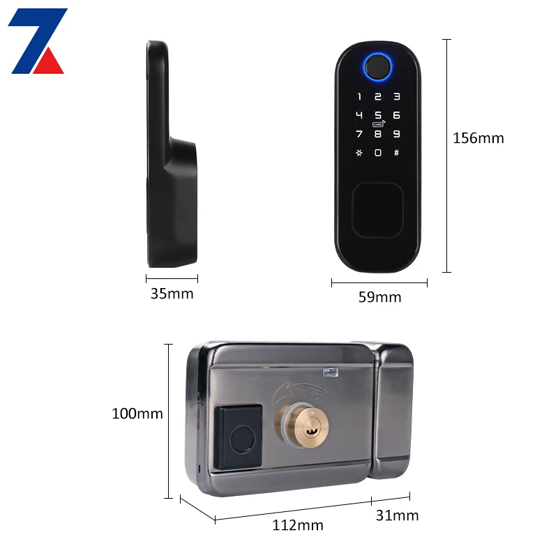 
American colour High security Apartment style wifi module sup fin smart pin code lock 