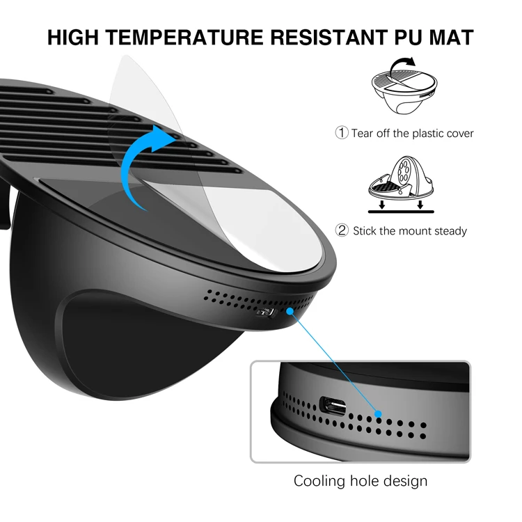 Silicone anti-slip dust-proof mobile phone car wireless charger mobile phone holder