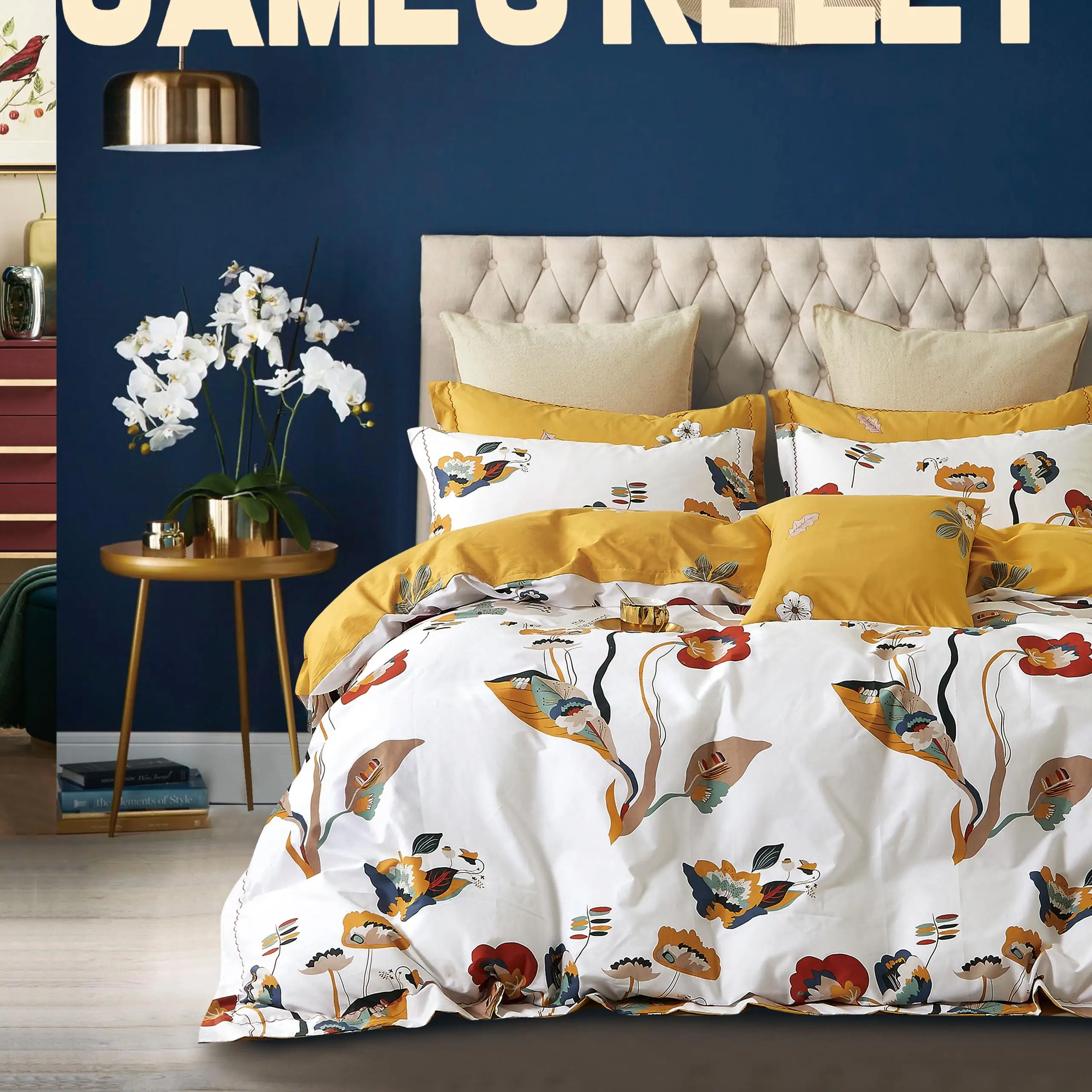 100% cotton printed fabric in roll for bed sheet set