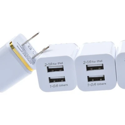  5V 2.1A Dual USB Автомобильное зарядное устройство адаптер для iPhone X XR 8 7 iPad быстро сетевого дорожного зарядного устройства Usb штепсельная вилка американского стандарта Samsung S9 Xiaomi
