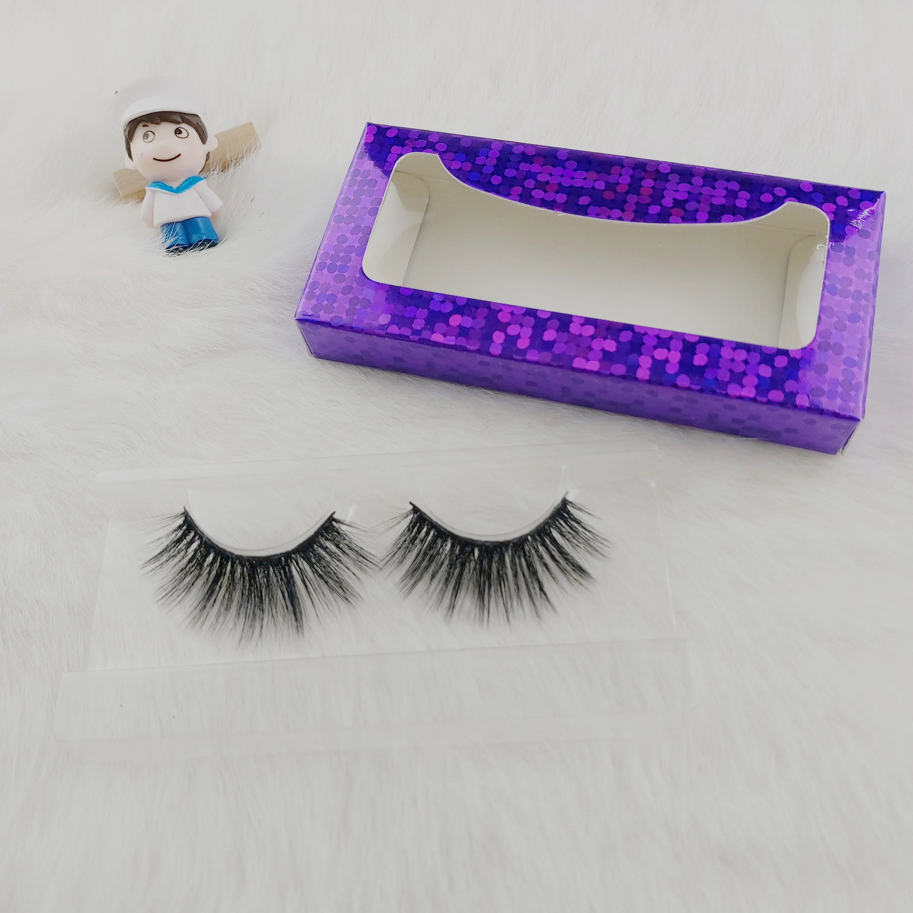 
Customized package 100% natural mink fur best false eyelashes 