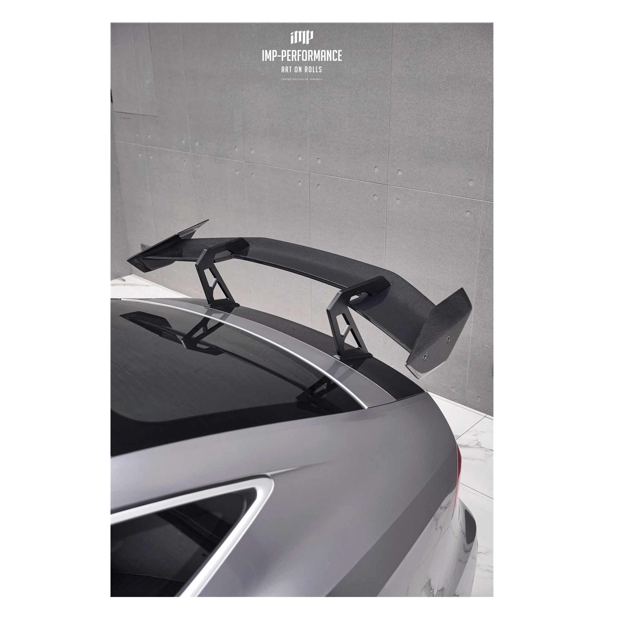 Carbon Fiber 2019 to 2024 RS7 C8 IMP Performance Style Rear GT Wing Body Kit For RS7 C8 Rear GT Wing Spoiler