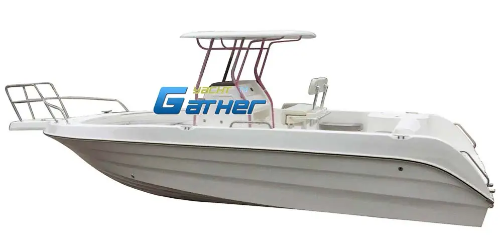 Gather Yacht 25ft Fiberglass Fishing Bait Boats Made in China for Sale