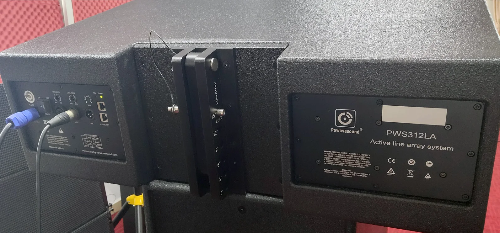 PWS312LA 2 x 12 inch 3-way line array speakers active professional audio sound system powavesound d class amplifier inside