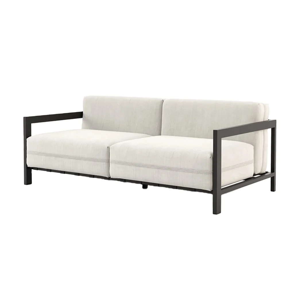 Modern garden outdoor furniture metal one seat sofa  for Courtyard