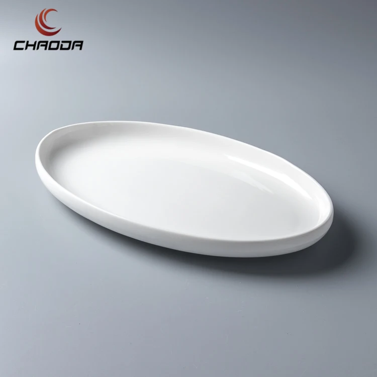 12.5-18.5 inch Pure White Ceramic Plate for tableware and wedding banquet